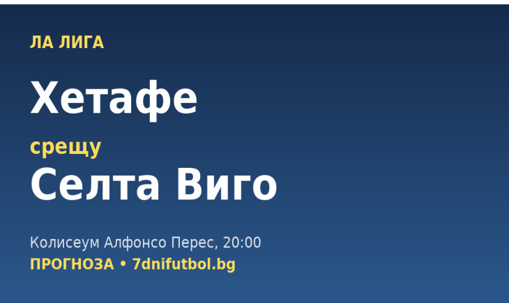Хетафе – Селта Виго прогноза: ще спре ли Колисеум атаката на галисийците