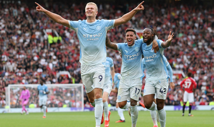 "Fehleinschätzung" der Schiedsrichter: Tor von Erling Haaland im Manchester-Derby hätte nicht zählen dürfen | Goal.com Deutschland